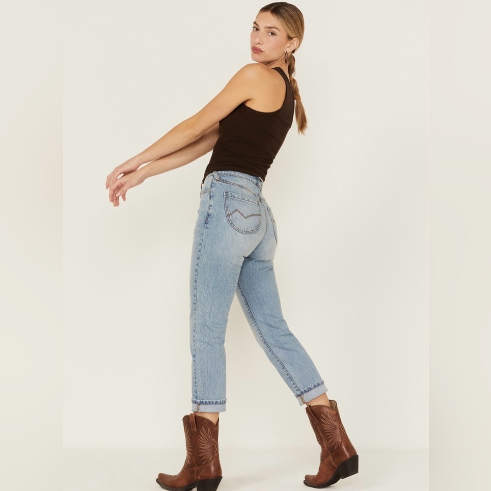 Cleo + Wolf Slim Straight Denim Jeans - Picture 4 of 4